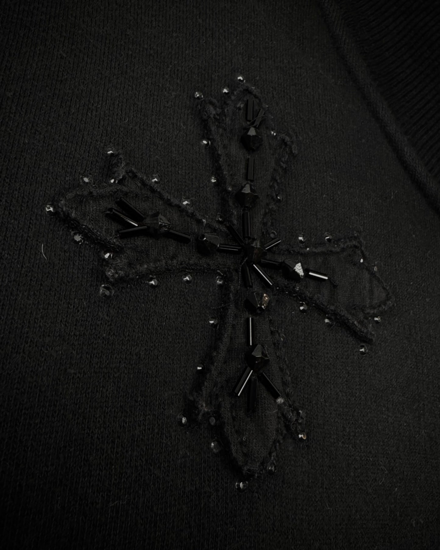 Nine Lives Beaded Cross Patch Jacket