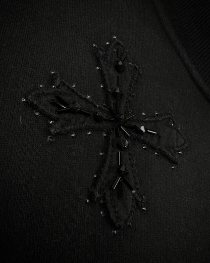 Nine Lives Beaded Cross Patch Jacket