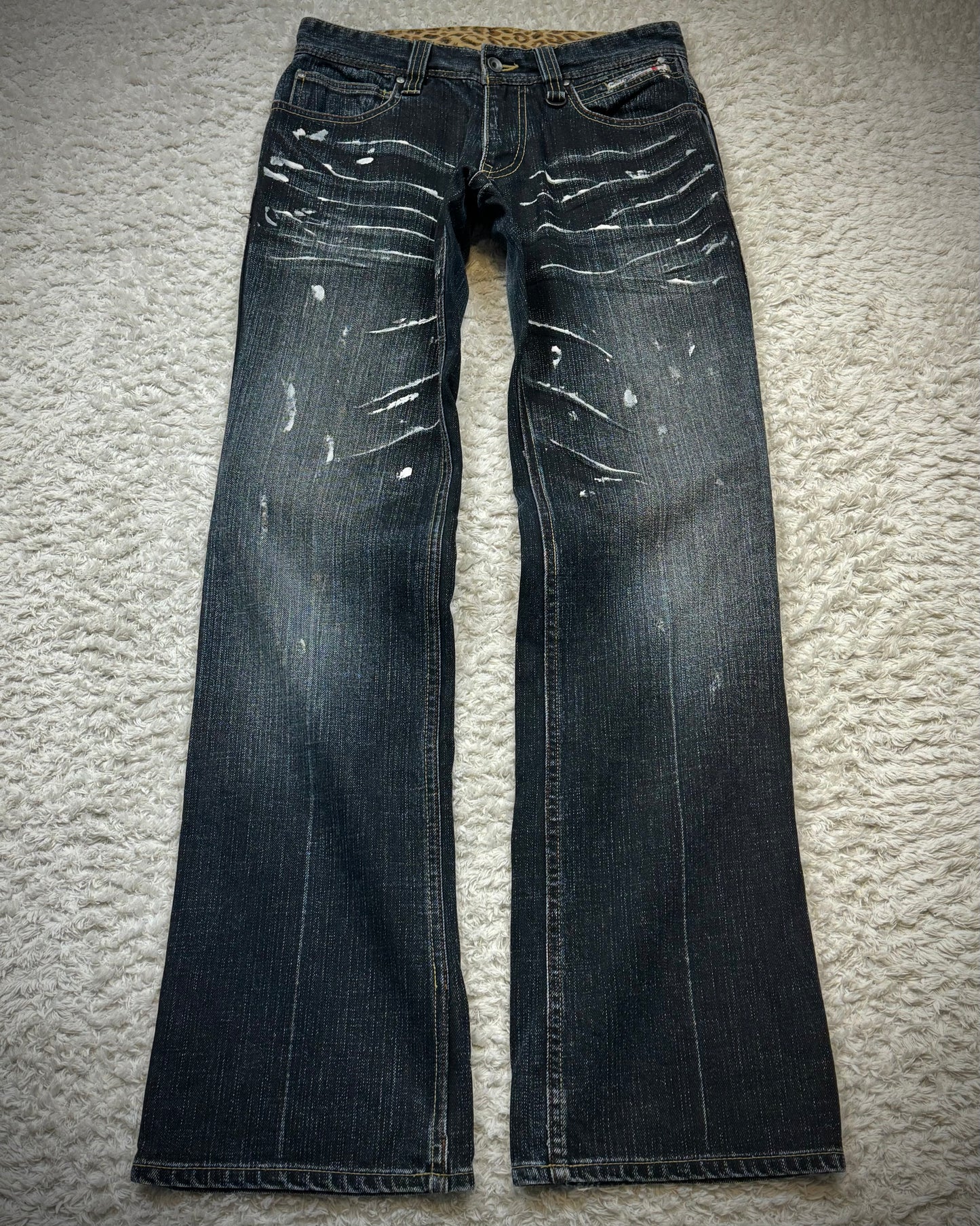 Nicole Club Clawmarks Coated Bootcut Jeans