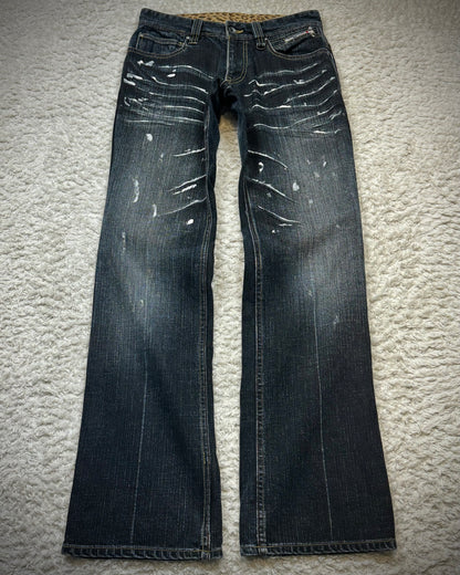 Nicole Club Clawmarks Coated Bootcut Jeans