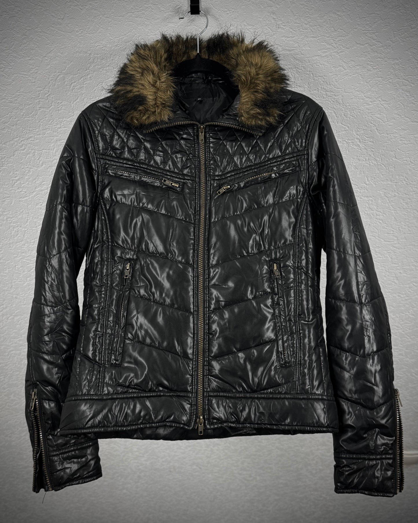 Spankle Fur Collar Puffer Jacket