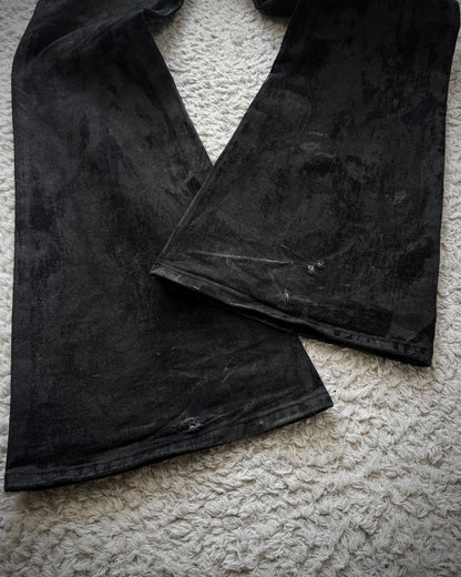Mijko Charcoal Washed Flared Jeans
