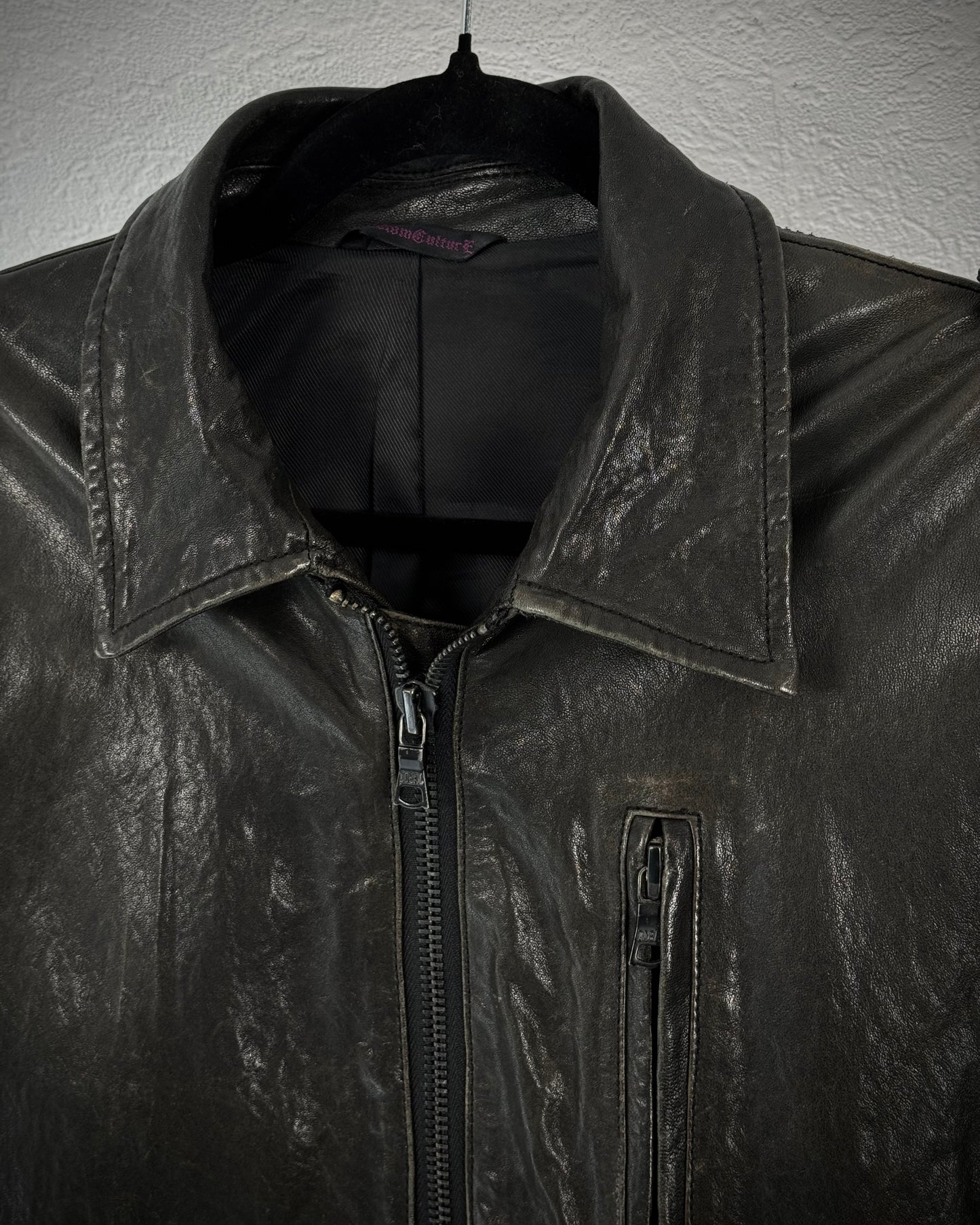 Custom Culture Textured Leather Jacket