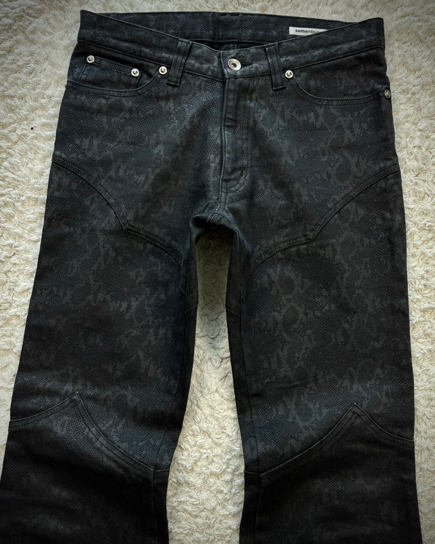 Semantic Design Python Pattern Flared Pants
