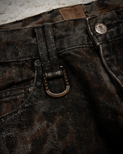 Roen Leopard Luster Slim Cut Jeans