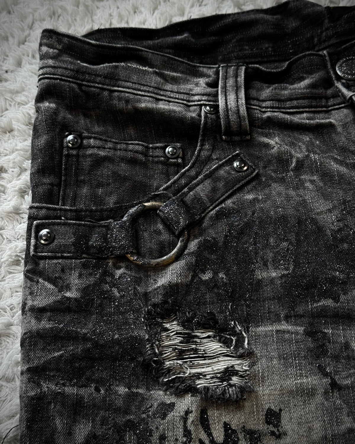 Lowbox Luster Splatter Honeycomb Bootcut Jeans