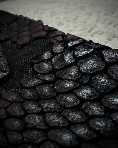 Tornado Mart 3D Python Coated Flared Jeans