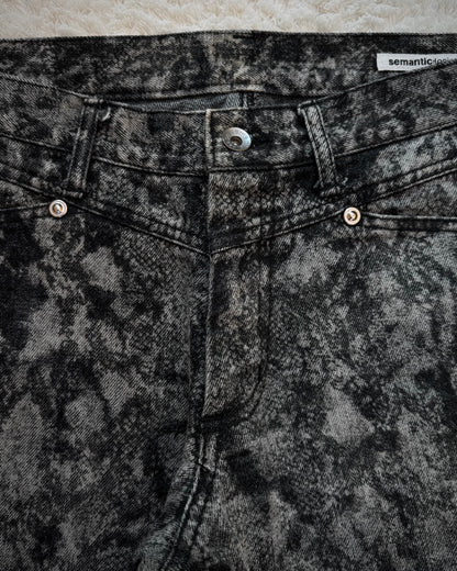 Semantic Design Shadow Python Pattern Bootcut Pants