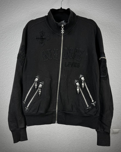 Nine Lives Beaded Cross Patch Jacket