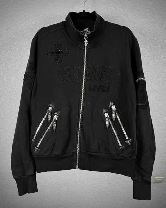 Nine Lives Beaded Cross Patch Jacket