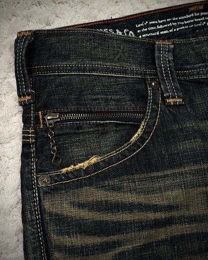 Levi’s 507 Mud Whisker Washed Studded Bootcut Jeans