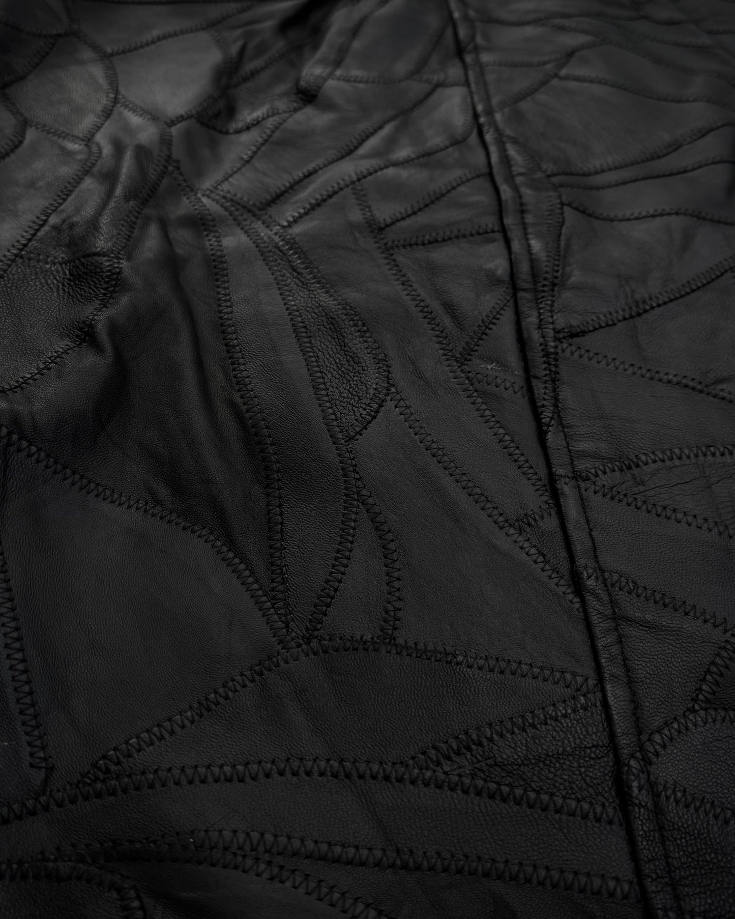 Army Of No! Scar Stitched Leather Patchwork Jacket