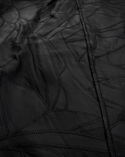 Army Of No! Scar Stitched Leather Patchwork Jacket