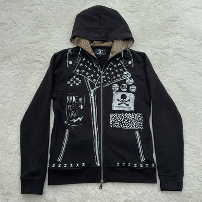 Roen x Semantic Design Studded Punk Zip Up Hoodie