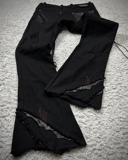 14th Addiction “Outrider 02” Lace Up Bootcut Pants