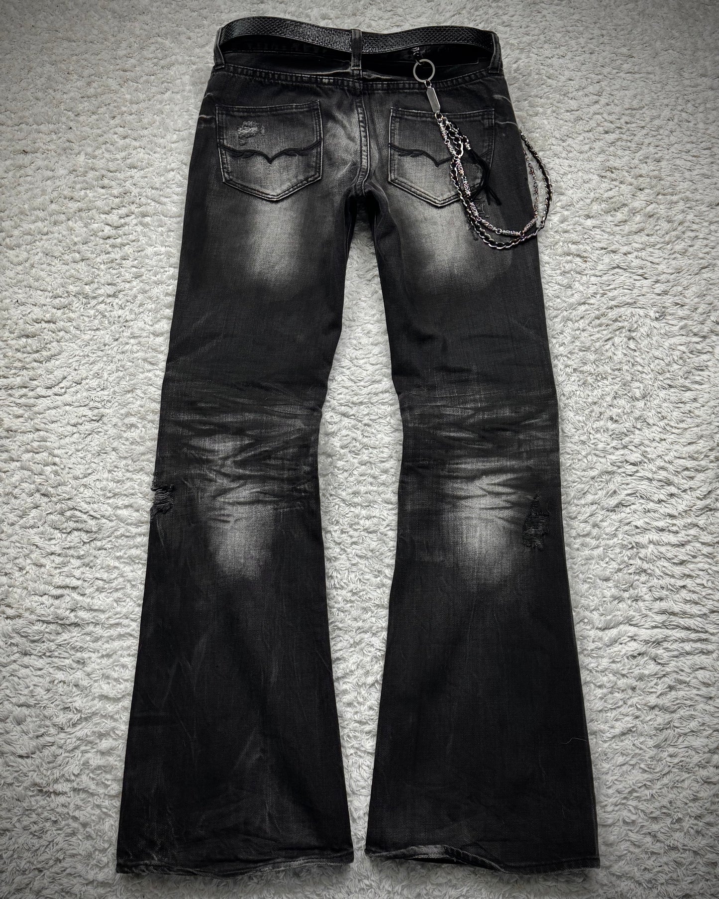 Fuga Clawmarks Washed Flared Jeans