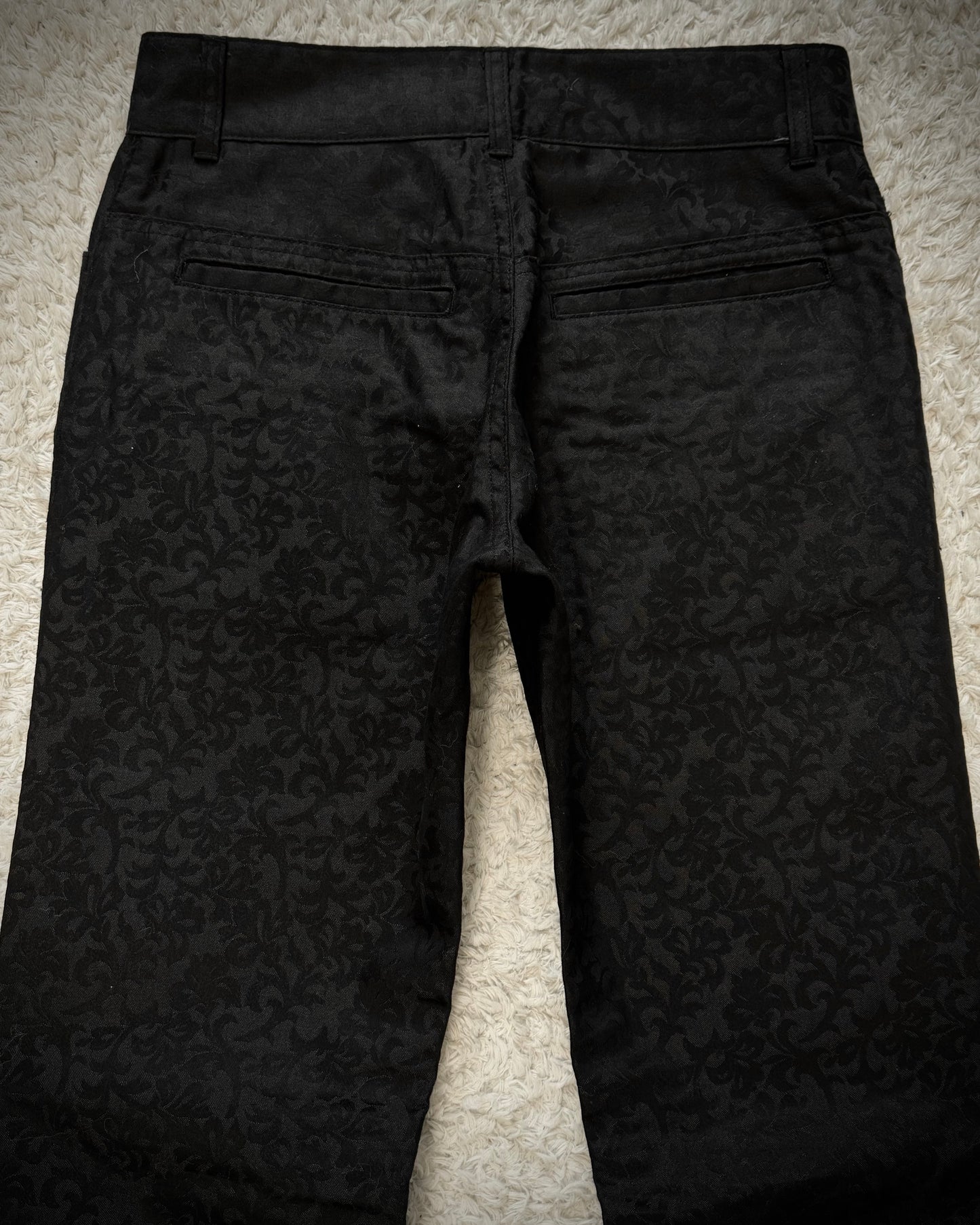 Morgan Homme Ornate Jacquard Woven Flared Dress Pants