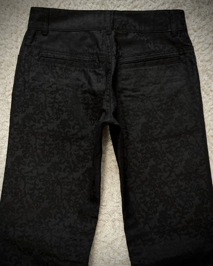 Morgan Homme Ornate Jacquard Woven Flared Dress Pants