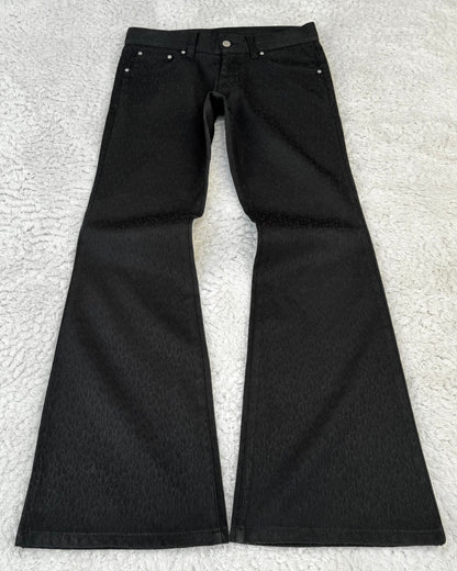 Tornado Mart Snakeskin Pattern Flared Pants