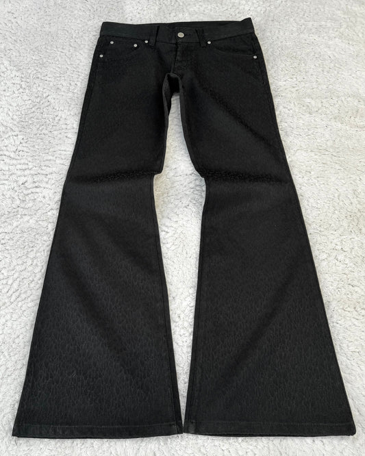 Tornado Mart Snakeskin Pattern Flared Pants