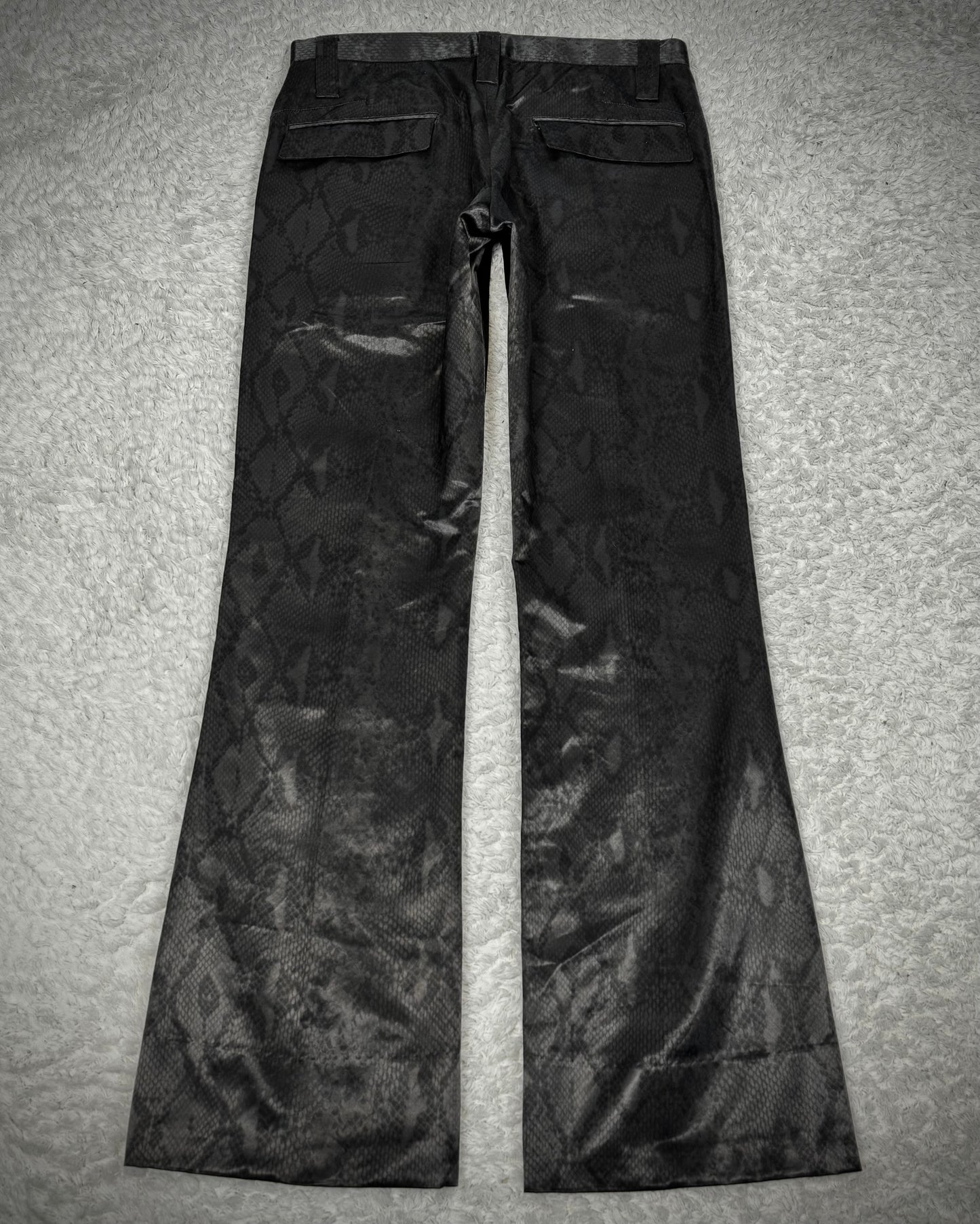Buffalo Bobs Pleated Python Pattern Bootcut Dress Pants