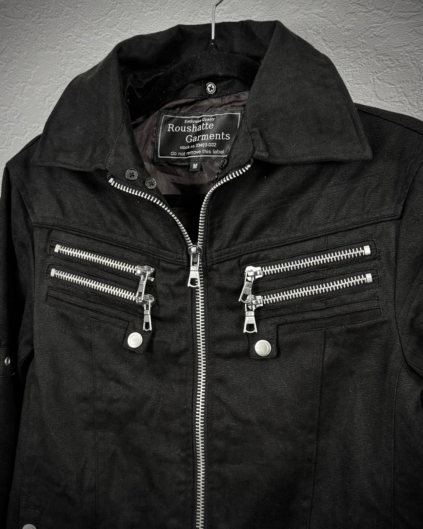 Roushatte Zippered Suede Jacket