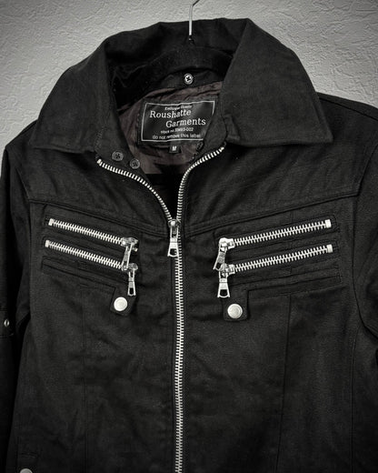 Roushatte Zippered Suede Jacket