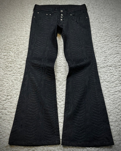 Tornado Mart Python Jacquard Flared Pants