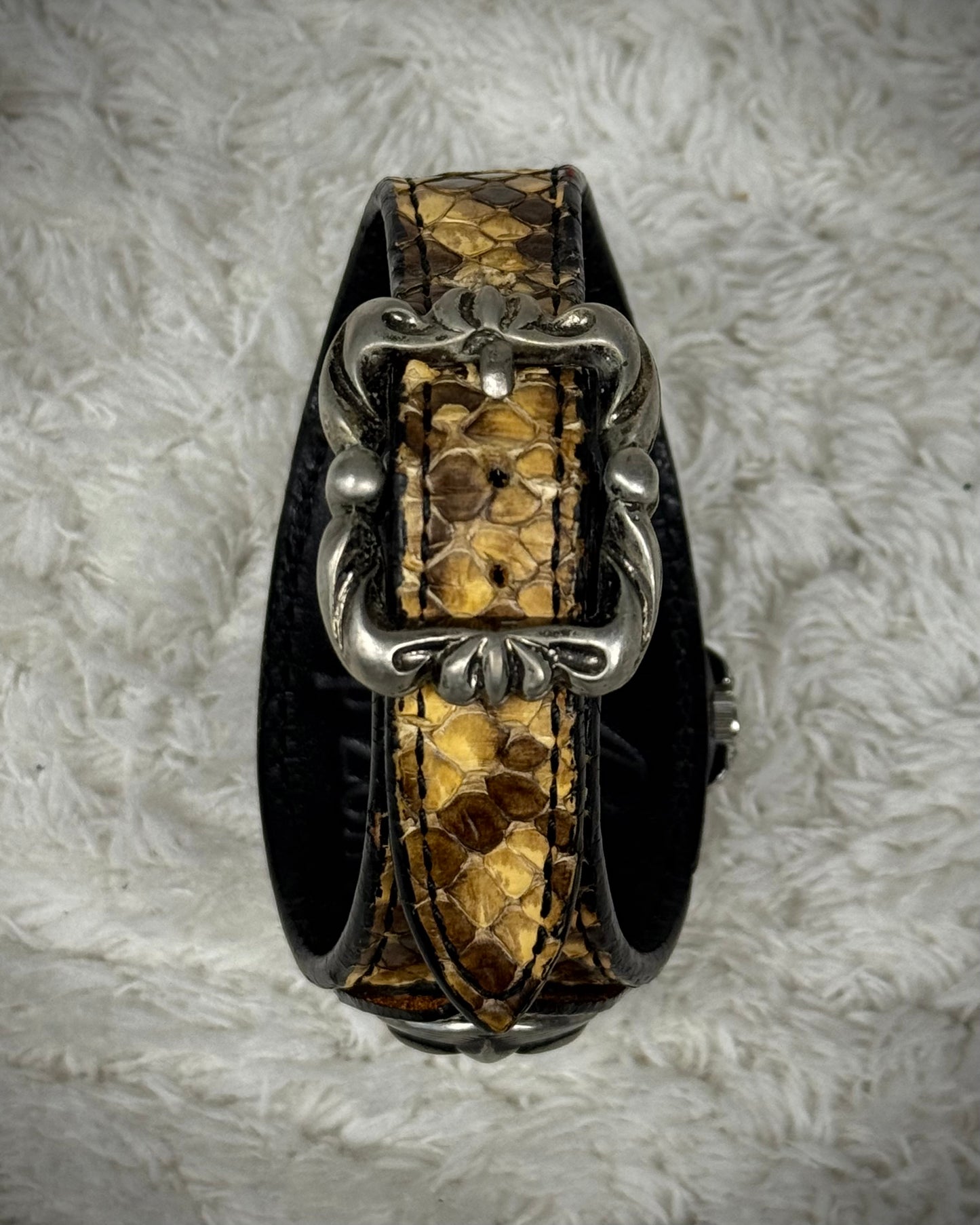 Deep Zone Python Fleur De Lis Watch