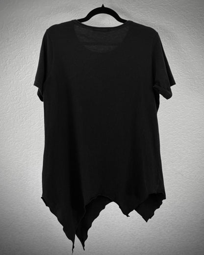 Algonquins Asymmetrical Raw Cut Slash T-Shirt