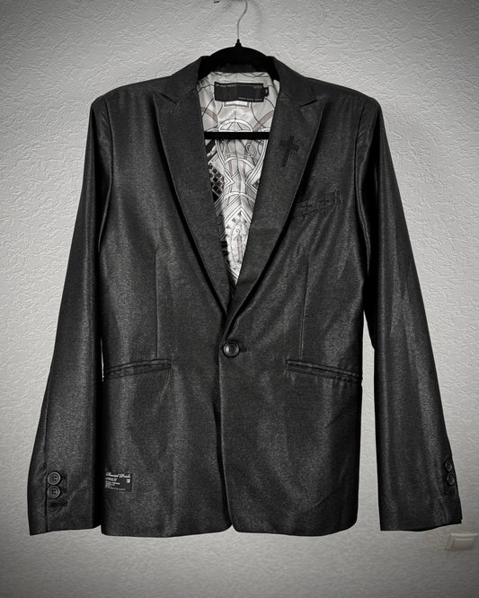 Of The Neige Cross Stitched Peaked Luster Blazer