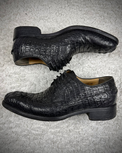 Ming Xie Fang Depth Sculpted Crocodile Leather Boots