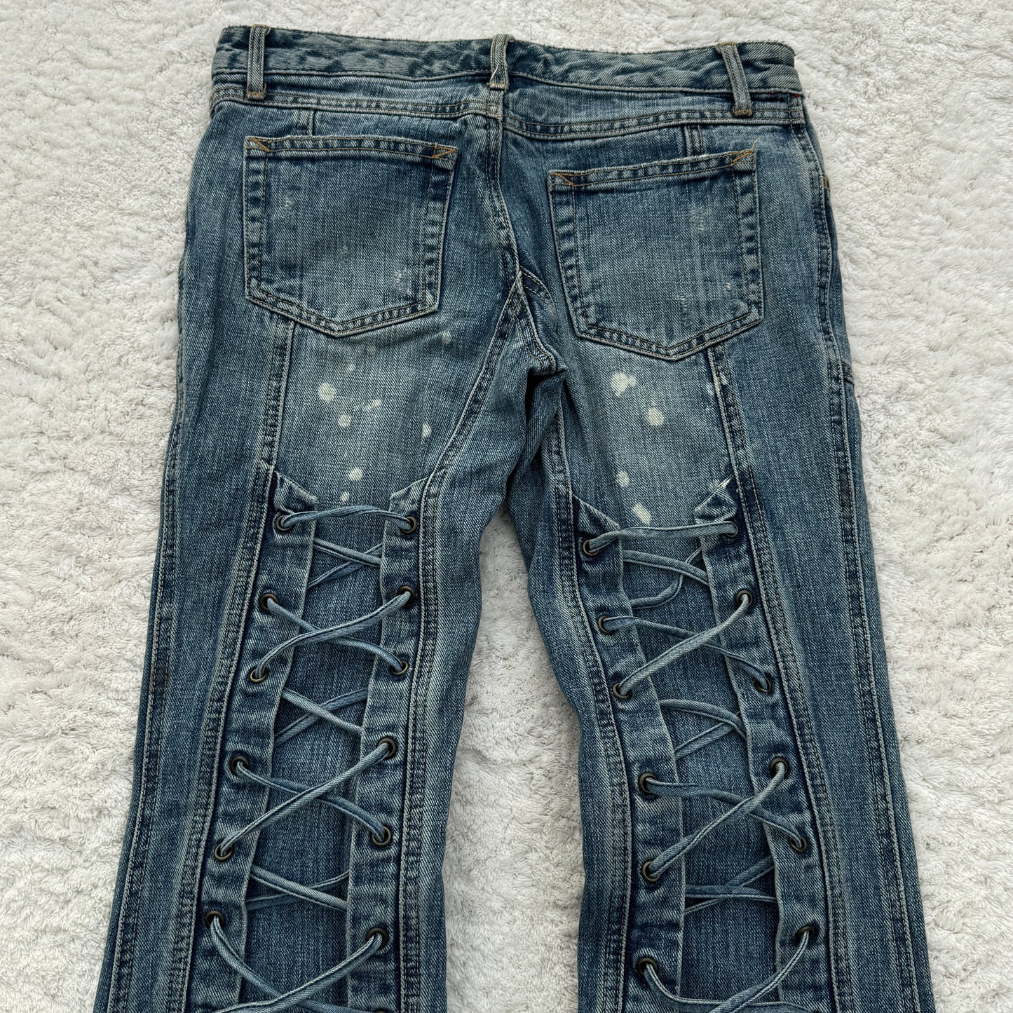 Tornado Mart Backlace Flared Jeans