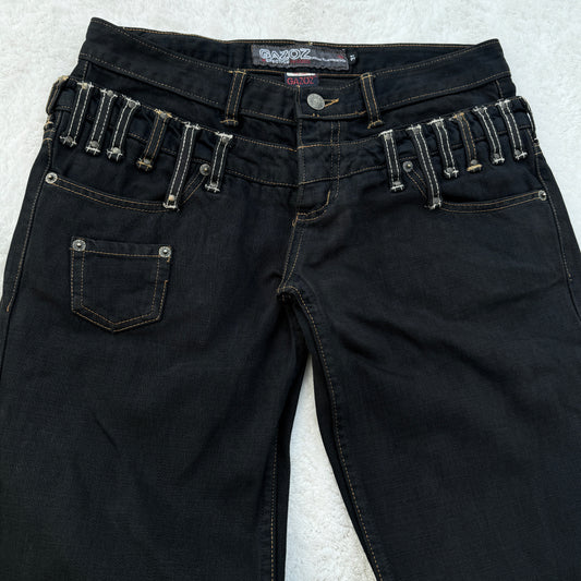 Gazoz Double Waist Plenty Belt Loops Flared Jeans