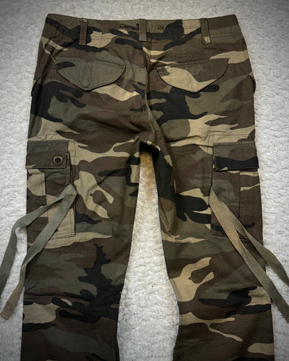 G.O.A Camo Cargo Zippered Flared Pants