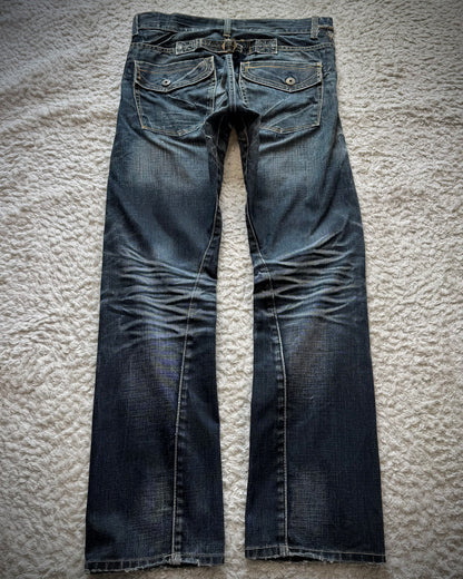Back Number Whisker Washed Vintage Denim