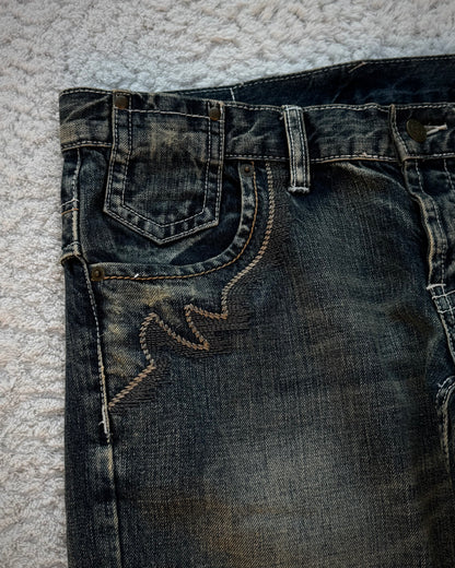 Tornado Mart „Tribal“ Embroidery Flared Jeans