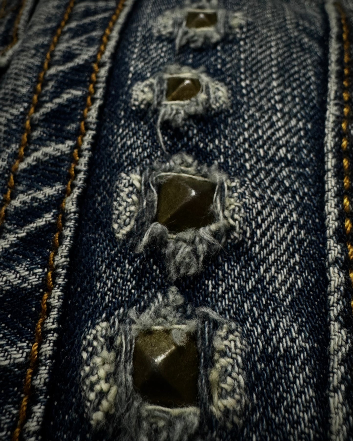 Beast Studded Distressing Flared Jeans