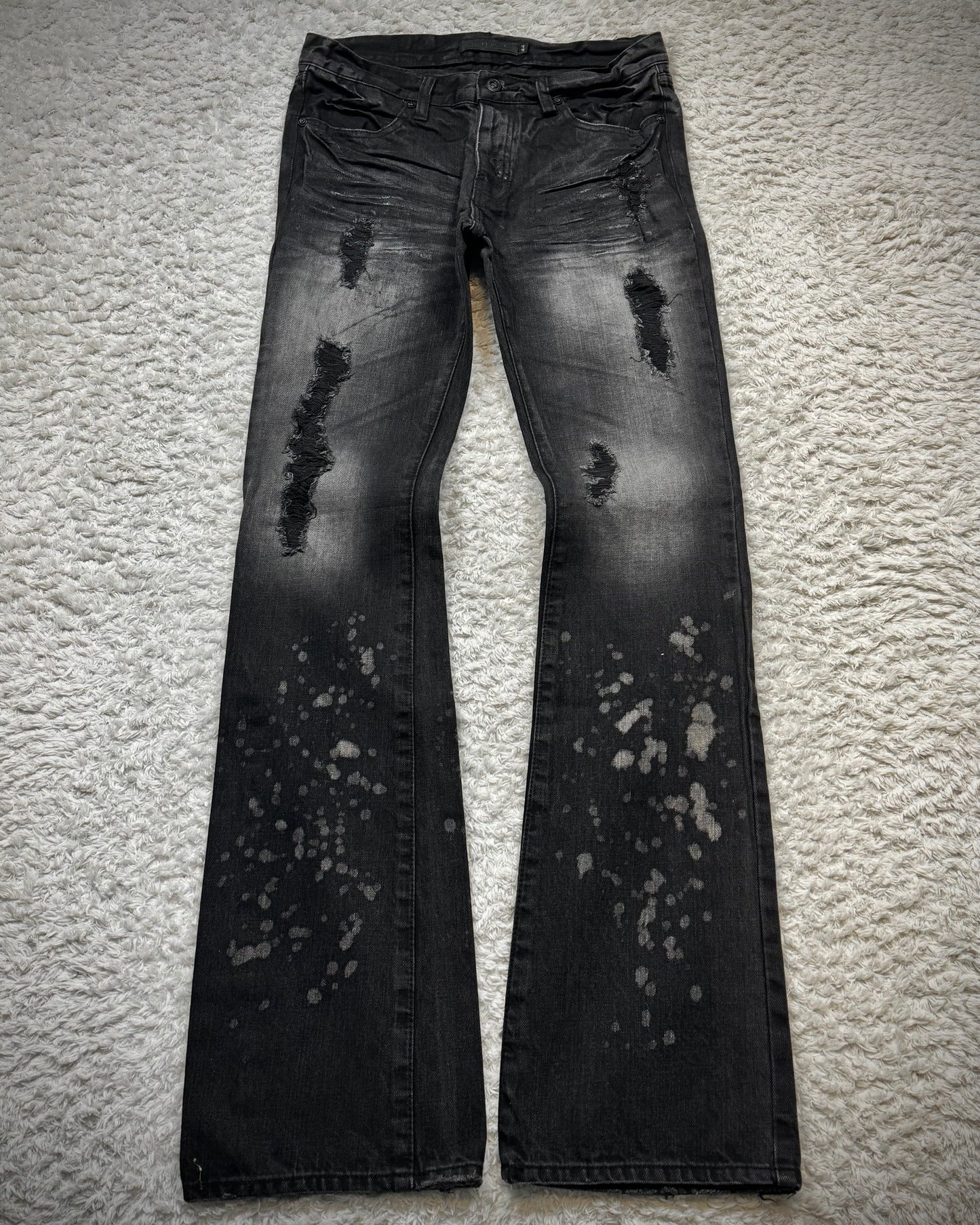 Fuga Waxed Clawmarks Coated Bootcut Jeans