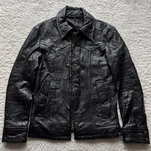 Tornado Mart Sheepskin Leather Patchwork Jacket