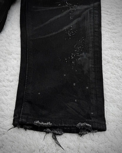 Fuga Whisker Waxed Denim Shorts