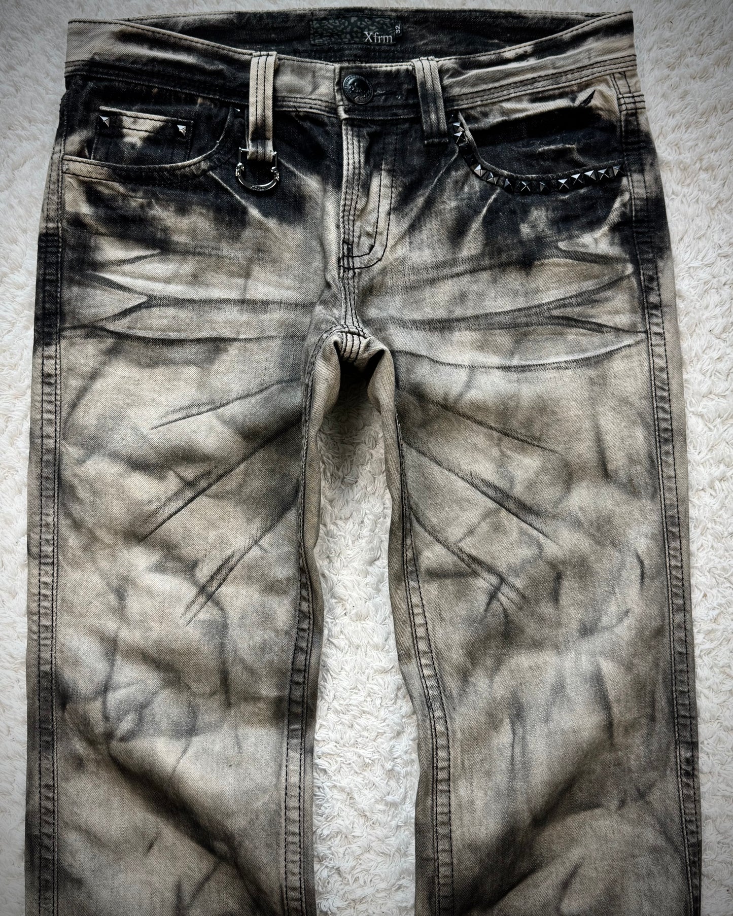 Xfrm Studded Clawmarks Washed Bootcut Jeans