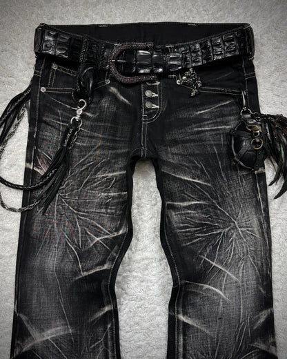 Tornado Mart Crystal Washed Flared Jeans