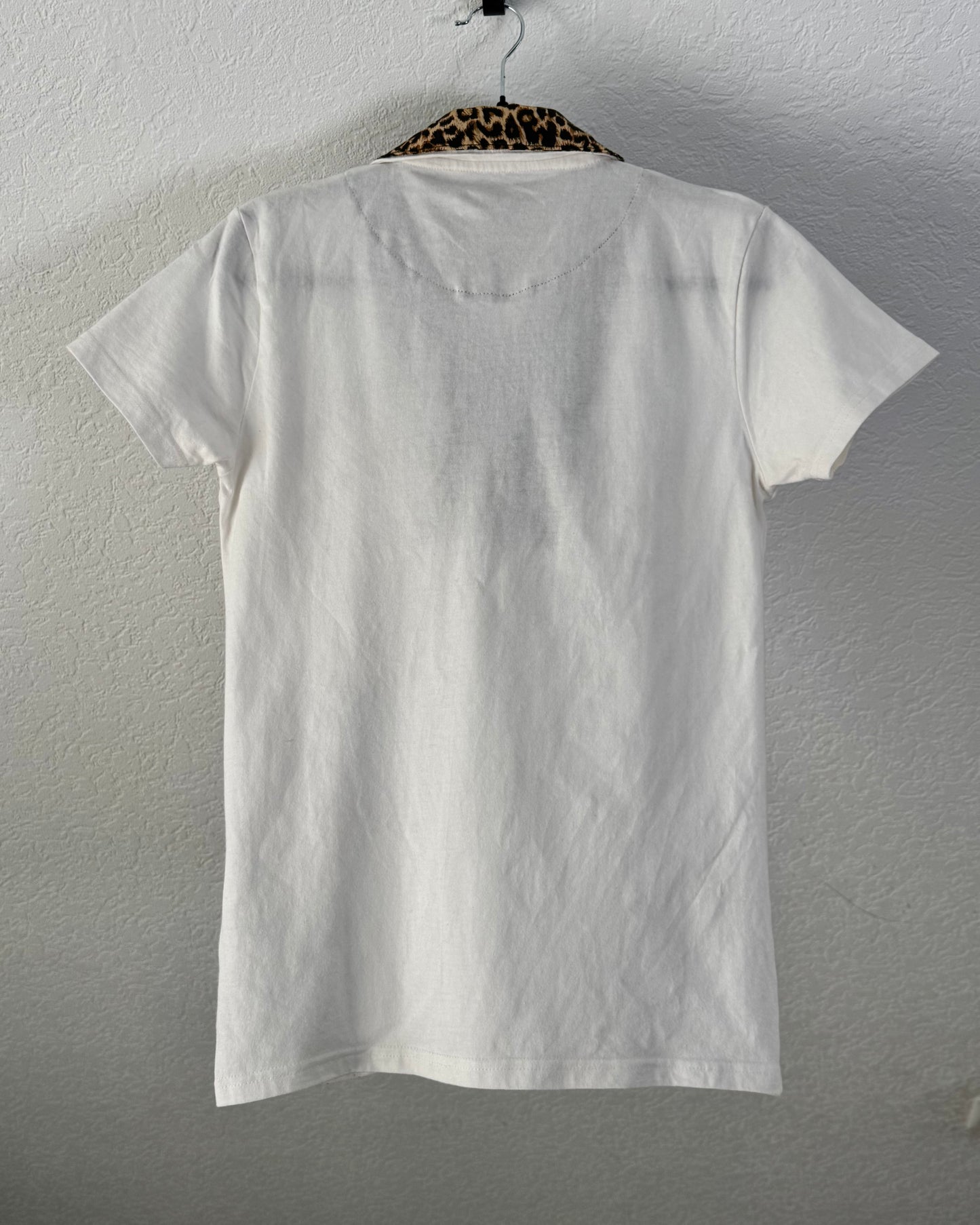 Heavens Gate Leopard Collar Polo Shirt