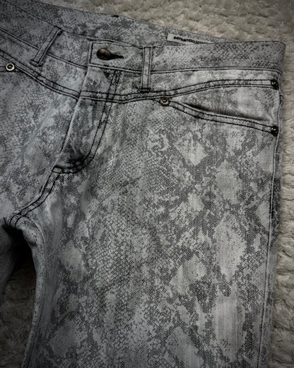 Semantic Design Python Pattern Flared Jeans