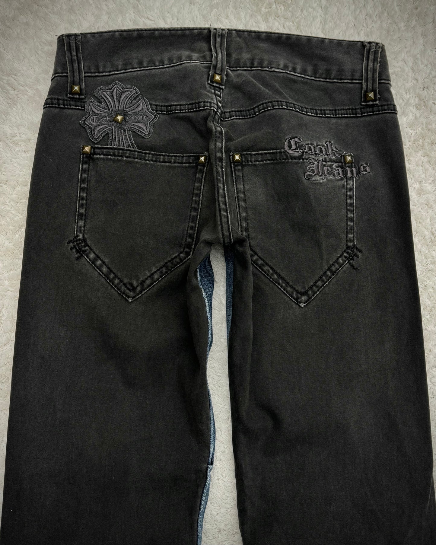 Cook Jeans Two Tone Split Studded Denim