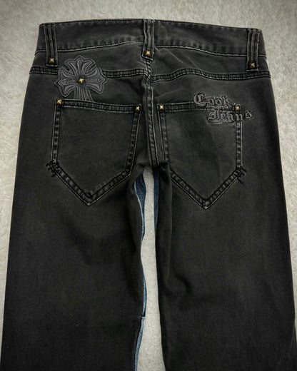 Cook Jeans Two Tone Split Studded Denim