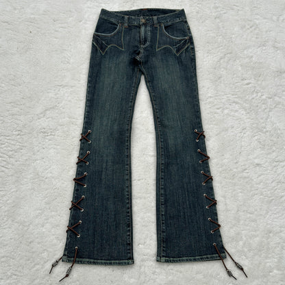 BCBG Lace-Up Denim