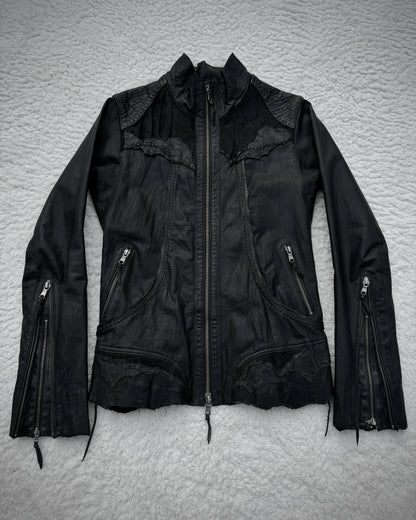 14th Addiction Scarred Leather Jacket
