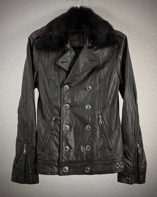 Fuga Fur Napoleon Leather Jacket